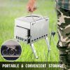 VEVOR Tent Wood Stove 18.1x15x27.2 inch, Camping Wood Stove 304 Stainless Steel With Folding Pipe